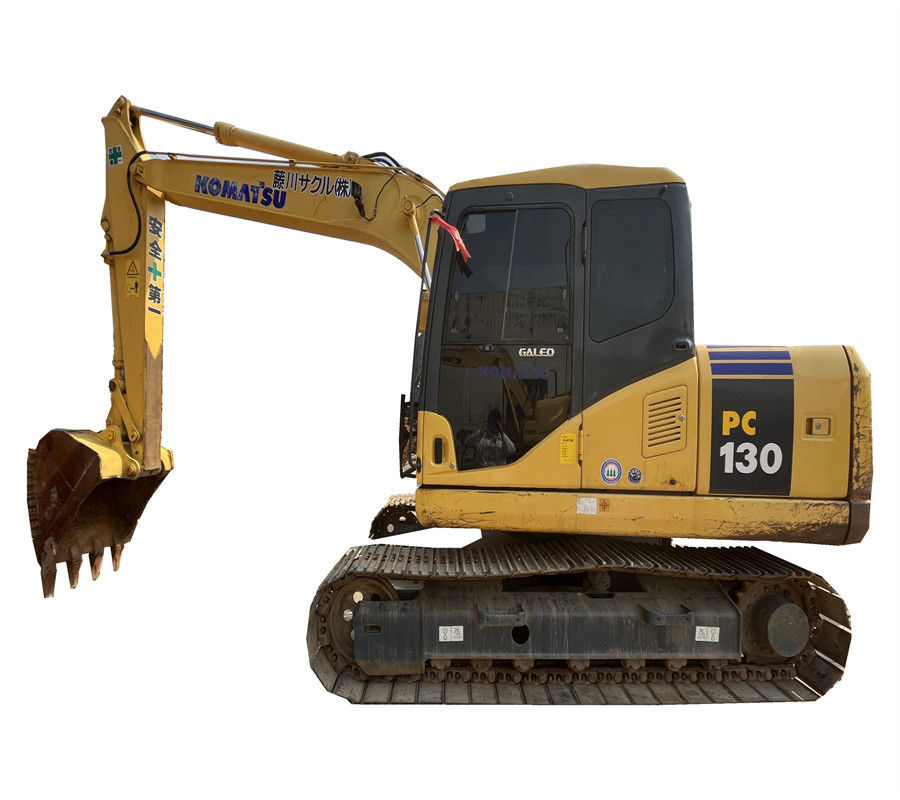13 excavador usado de la retroexcavadora de Ton Hydraulic Mini Crawler Excavator KOMATSU PC130-7