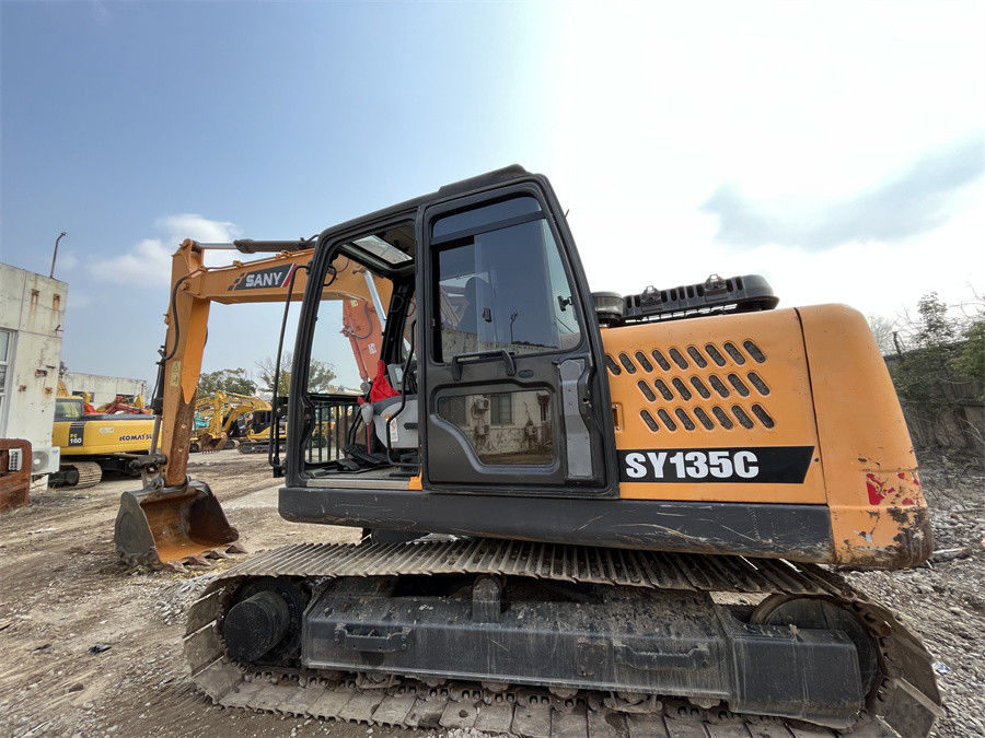 13 excavador hidráulico de la correa eslabonada de la retroexcavadora de Ton Mini Used Sany Excavator SANY SY135C