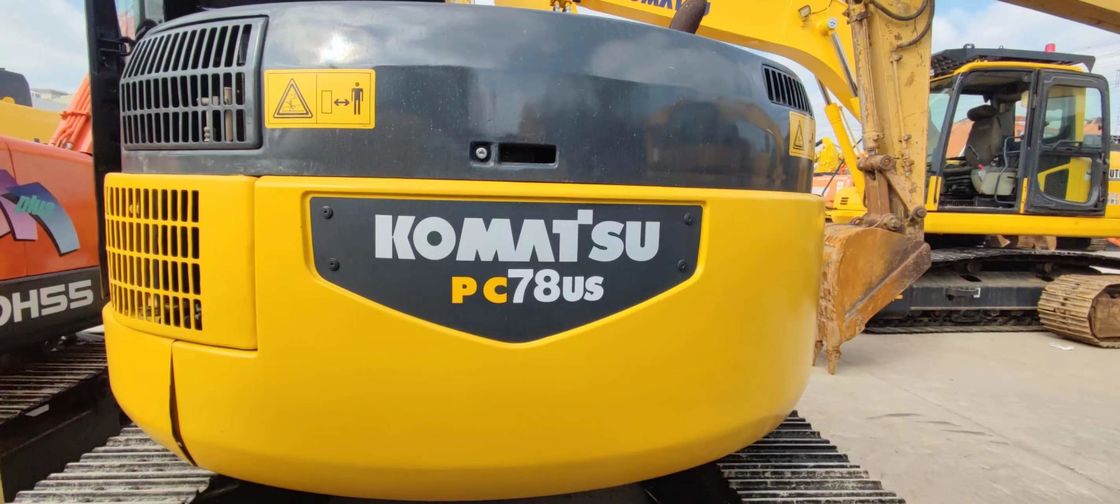KOMATSU PC78US 6 utilizó a Mini Excavator 7 Ton Second Hand Crawler Excavator