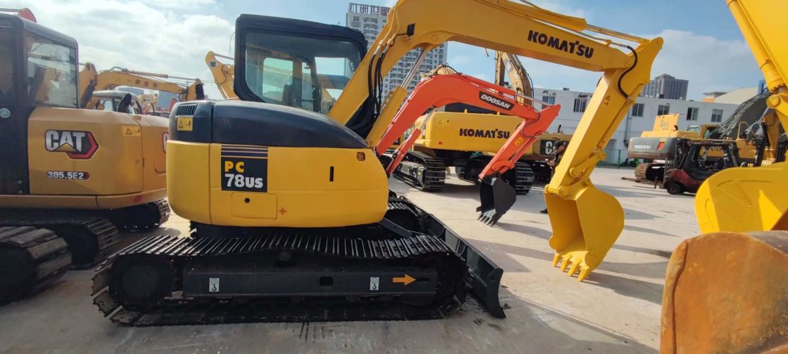 KOMATSU PC78US 6 utilizó a Mini Excavator 7 Ton Second Hand Crawler Excavator