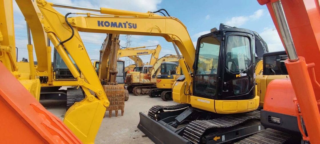 KOMATSU PC78US 6 utilizó a Mini Excavator 7 Ton Second Hand Crawler Excavator