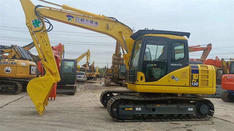 13 excavador medio de la correa eslabonada de KOMATSU PC130 de la mano de Ton Used Japan Excavator Second