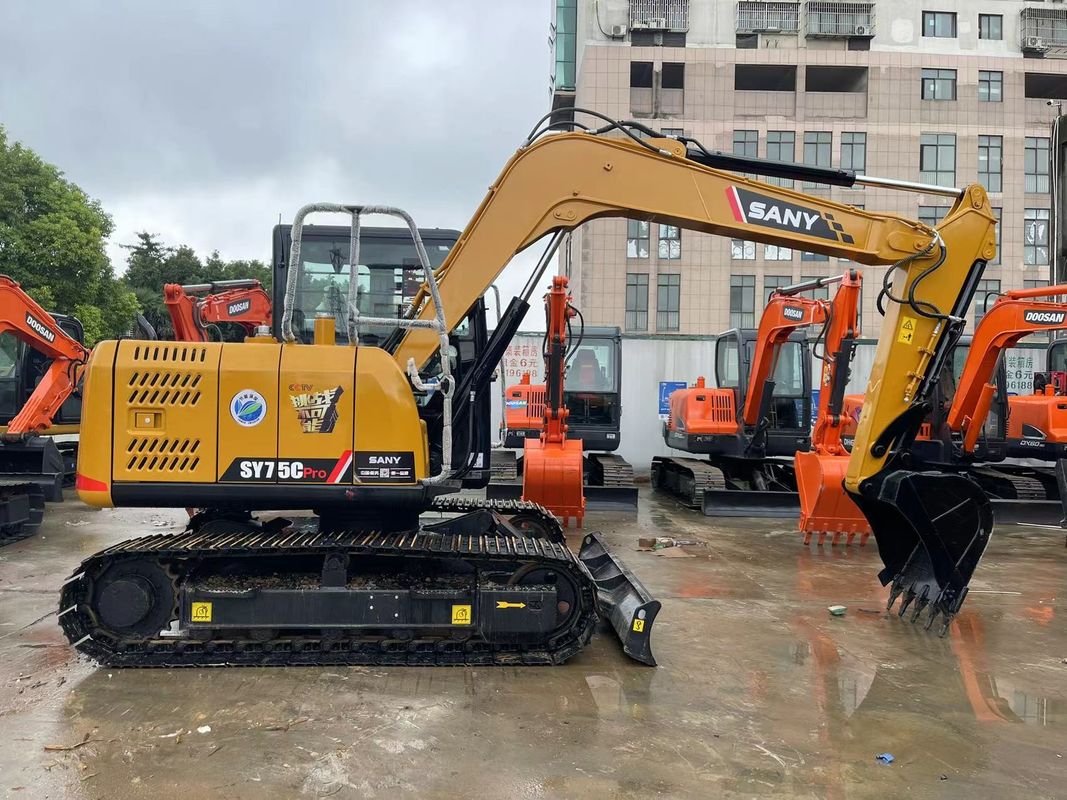 2022 Usado Sany SY75C Excavadora Sany Crawler 7.5 toneladas Mini Excavadora