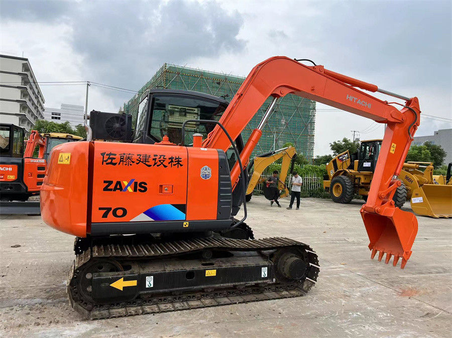 Usado Hitachi ZX70 Excavadora Zaxis70 Pequeña excavadora movimiento de tierra color rojo