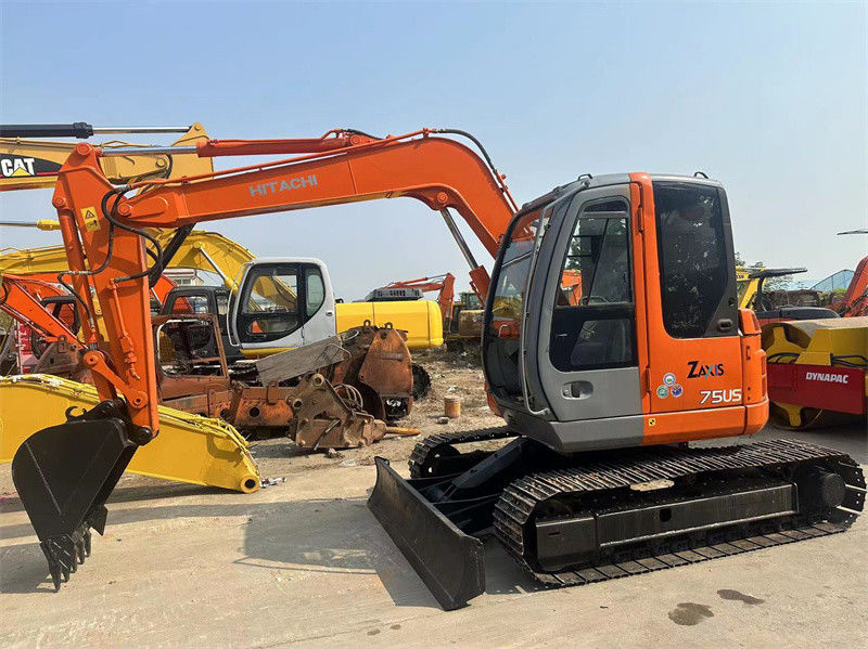 Usado Hitachi ZX75US Mini Excavadora Usada 7.5 toneladas Hitachi ZX75 Mini Excavadora Excavadora