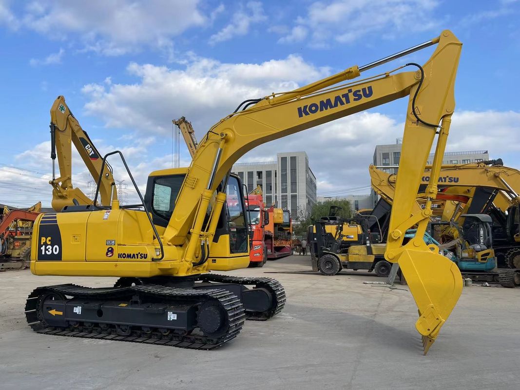 Pc130-7 Rastreador hidráulico utilizado excavadora Komatsu 13 toneladas Komatsu 130 pequeña excavadora