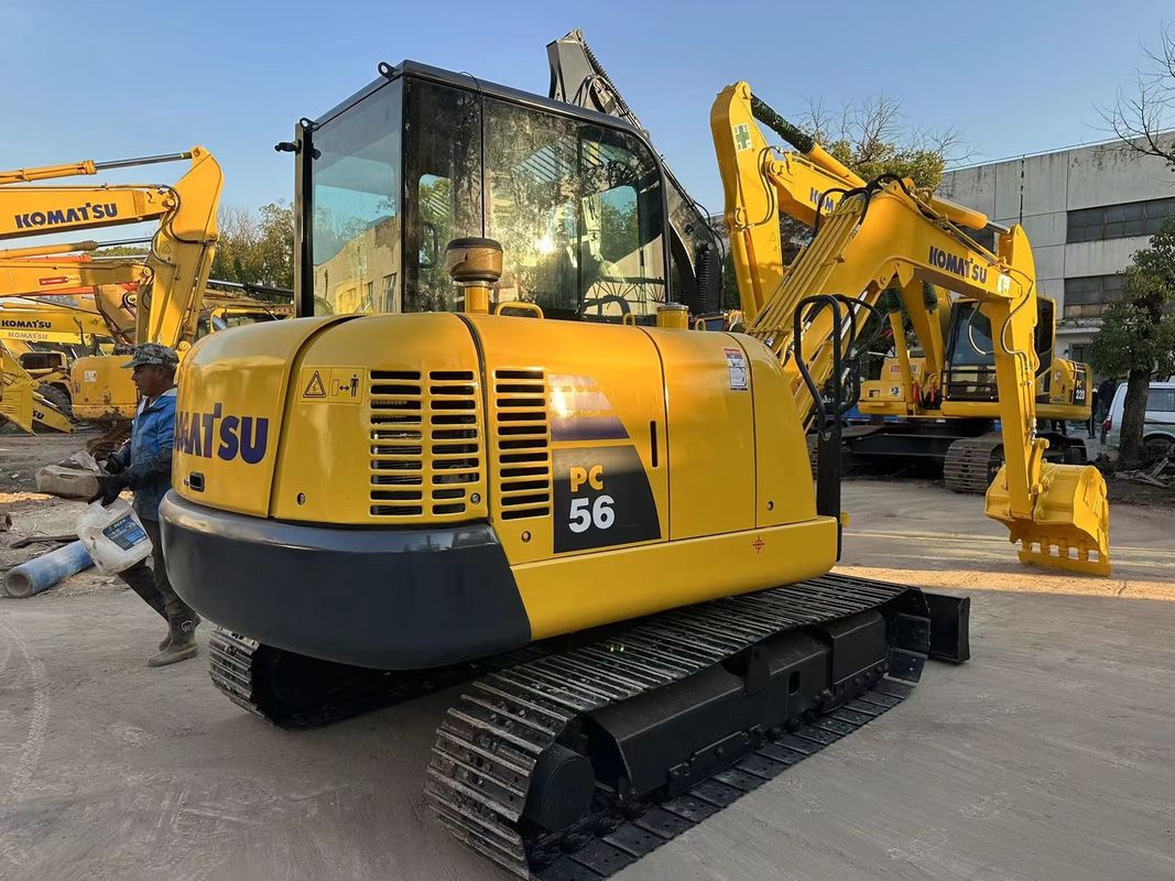 Comatsu PC56-7 Mini Excavadora de segunda mano 5 toneladas Comatsu Excavadora en buen estado