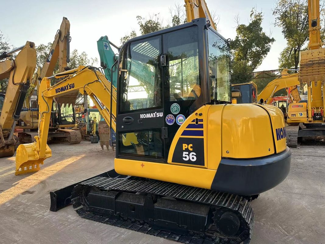 Comatsu PC56-7 Mini Excavadora de segunda mano 5 toneladas Comatsu Excavadora en buen estado