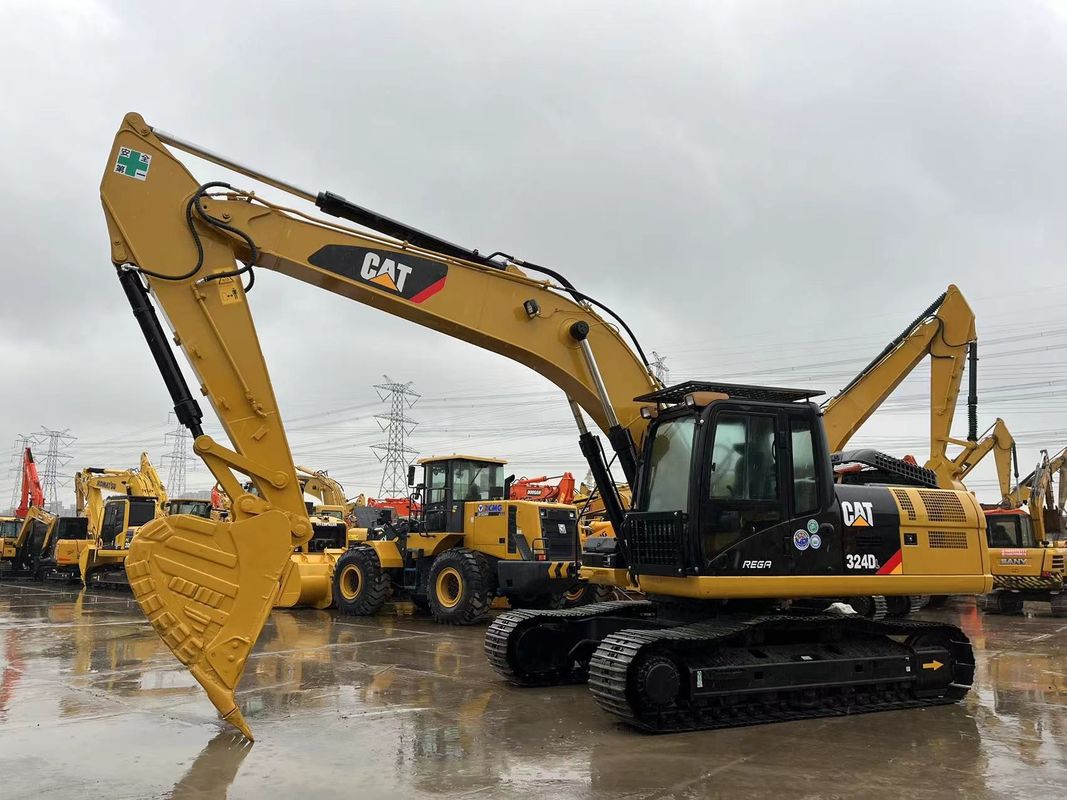 Trabajo pesado usado CAT 324DL Excavadora de rastreador Caterpillar Breaker Martillo Línea Motor potente