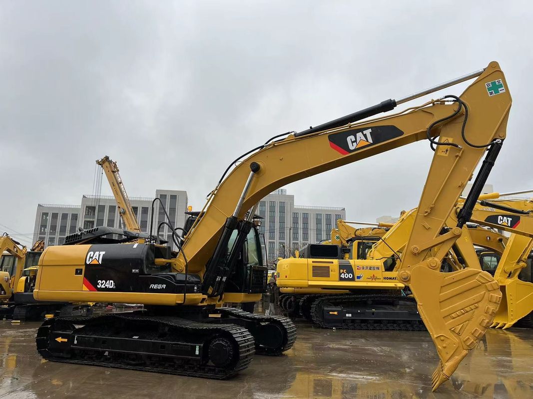 Trabajo pesado usado CAT 324DL Excavadora de rastreador Caterpillar Breaker Martillo Línea Motor potente