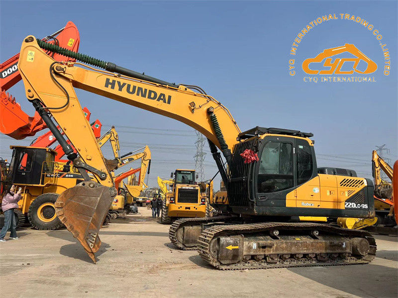 Pintura original Usada Hyundai 220LC-9S Excavadora de 22 toneladas de segunda mano Hyundai 220 Excavadora