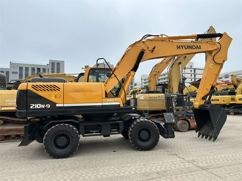 Rehabilitado Excavadora de ruedas Hyundai R210W-9 Usada Excavadora de ruedas Hyundai 21 de 210 toneladas