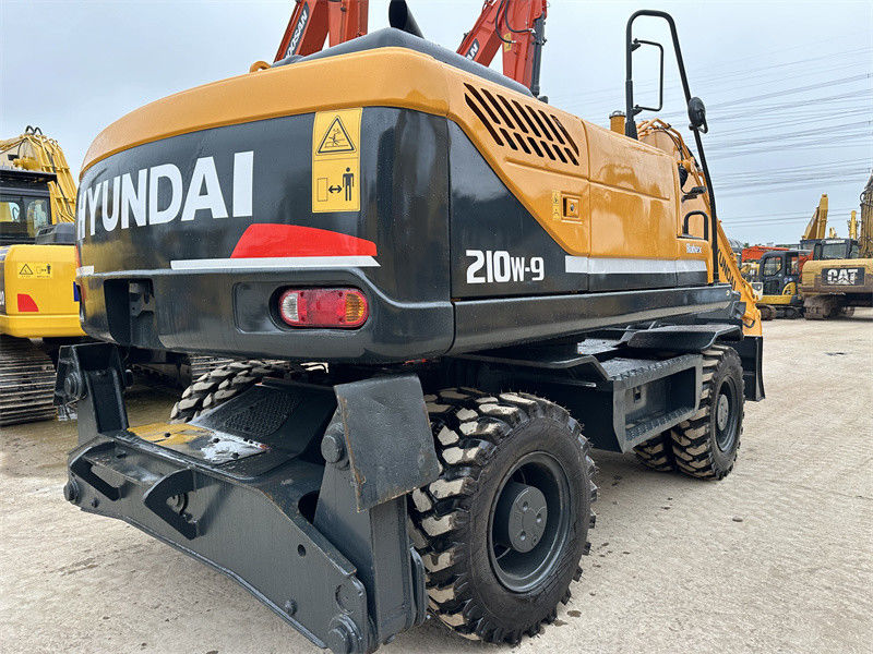 Rehabilitado Excavadora de ruedas Hyundai R210W-9 Usada Excavadora de ruedas Hyundai 21 de 210 toneladas
