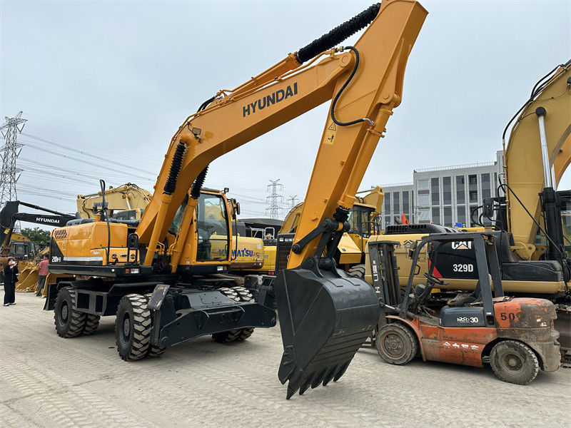 Rehabilitado Excavadora de ruedas Hyundai R210W-9 Usada Excavadora de ruedas Hyundai 21 de 210 toneladas