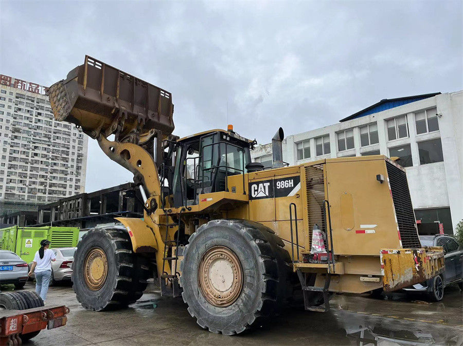 Color original CAT 986H Cargador de ruedas delanteras Potente motor C15