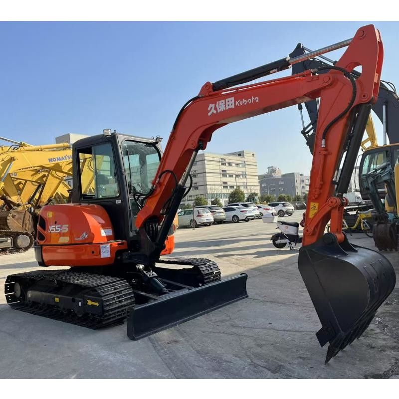 Kubota KX155 Japón Excavadora 36.5 KN Fuerza de excavación de cubos para la construcción