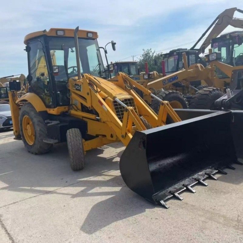 Pintura original JCB 3CX Cargador de retroexcavadora con 4 ruedas para excavación y carga