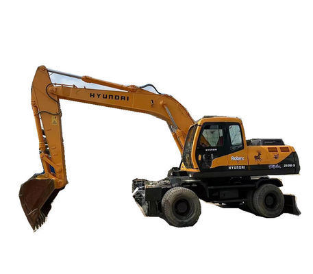 Excavador usado de la rueda de la tonelada 210W-9 de Hyundai Robex 210W 21