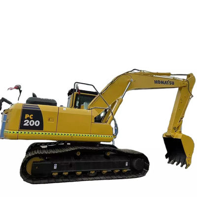 La correa eslabonada Pc200-8 utilizó el excavador de KOMATSU 20 toneladas de amarillo