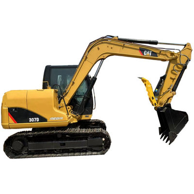 Excavadora Caterpillar 307D usada, miniexcavadora Cat 307 de 7 toneladas