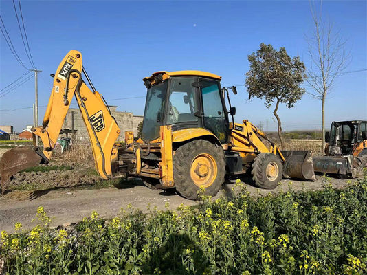 Used JCB 3CX Backhoe Loader Origin USA JCB 3CX Wheel Backhoe Loader, es una máquina de recolección de material de recolección de material.